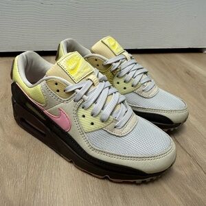 Rare Nike Air Max 90 Cuban Link Velvet Brown/Pink Trainers Sz US 5.5 CZ0469-200